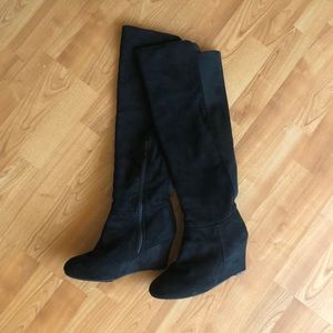 Black over the knees boots